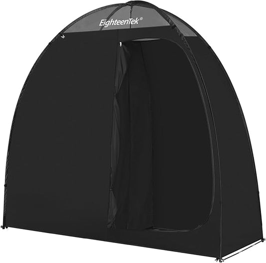 EighteenTek Shower Tent Camping, 2-Room Portable Changing Room, Outdoor Shower Enclosure, Pop Up Privacy Tent Shelter with Floor & Doors, Changing Tent, Camping Toilet, Bathroom