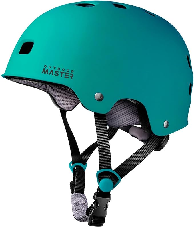 OutdoorMaster Skateboard Cycling Helmet - Two Removable Liners Ventilation Multi-Sport Scooter Roller Skate Inline Skating Rollerblading for Kids, Youth & Adults