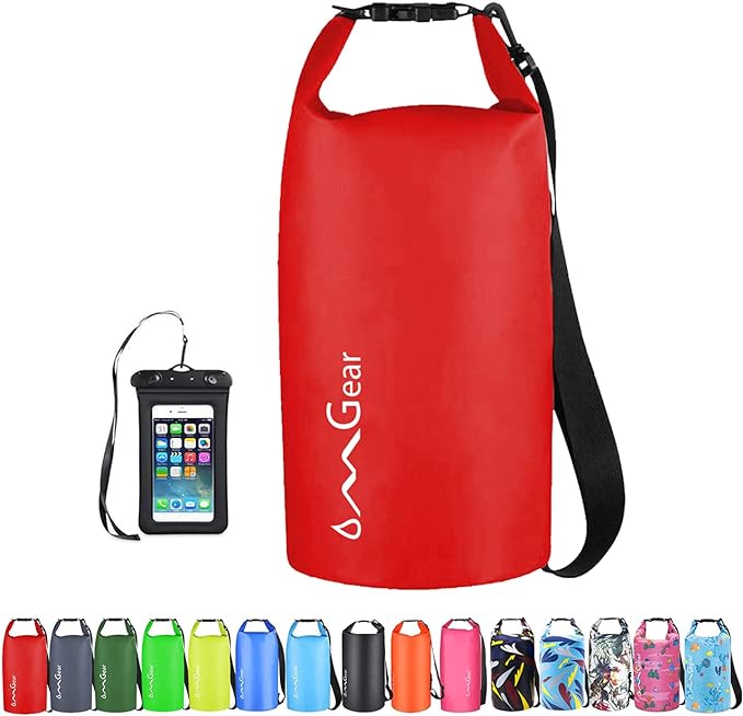 OMGear Waterproof Dry Bag Backpack Phone Pouch 40L/30L/20L/10L/5L Floating Dry Sack for Kayaking Boating Outdoors Activities