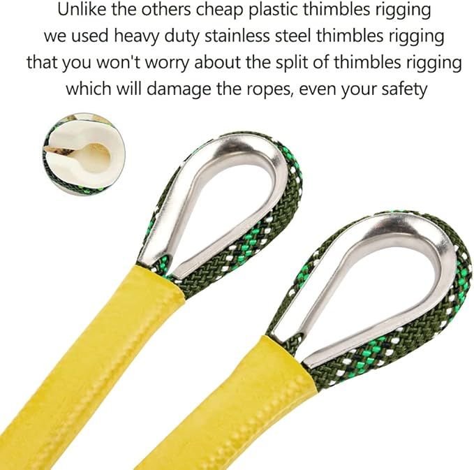 X XBEN Outdoor Climbing Rope 10M(32ft) 20M(64ft) 30M(96ft) 50M(160ft) 70M(230ft) 152M(500FT) 352M(1000FT) Static Rock Climbing Rope for Escape Rope Ice Climbing Equipment Fire Rescue Parachute