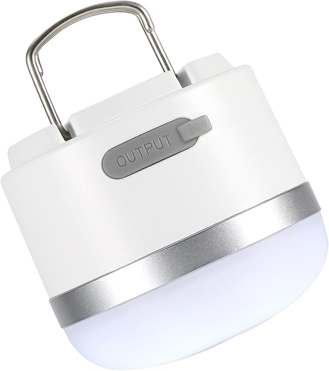 600LM Camping Lights, 5 Light Modes Camping Lantern Rechargeable with 3600 mAh Power Bank,Camping Essentials for Tent Emergency, Outdoor Hiking, Power Outages (White)