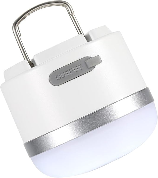 600LM Camping Lights, 5 Light Modes Camping Lantern Rechargeable with 3600 mAh Power Bank,Camping Essentials for Tent Emergency, Outdoor Hiking, Power Outages (White)