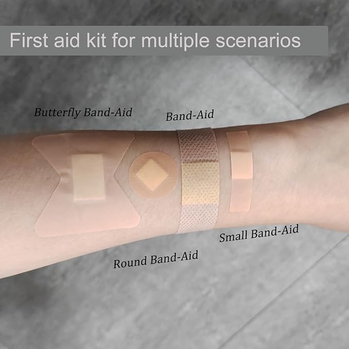 Car First Aid Kit Emergency Kit Camping Essentials Home Pink First-Aid Bag - 277 Piece Emergency Supplies Hiking First Aid Kit for Backpack Survival Kits for Disaster Preparedness YIDERBO