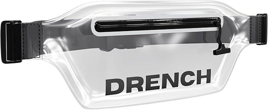 DRENCH 100% Waterproof Bag, Touchscreen Fanny pack, Transparent Cell Phone Case for Beach Essentials, IPX8 Underwater Pouches with Convertible Straps for Swimming and More, Fits iPhone Pro Max 15 SUP