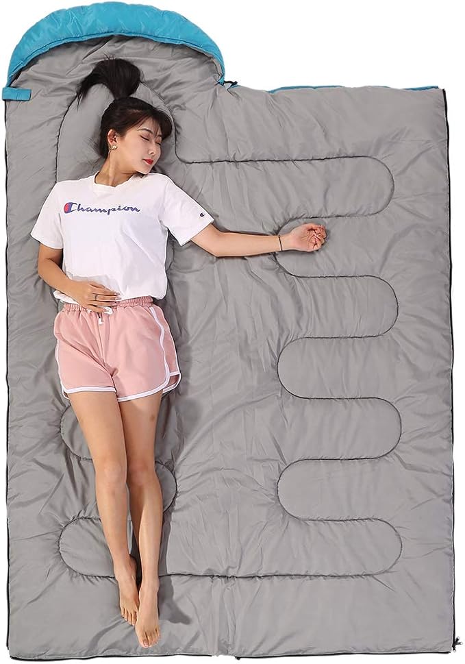 SWTMERRY Sleeping Bag 3 Seasons (Summer, Spring, Fall) Warm & Cool Weather - Lightweight,Waterproof Indoor & Outdoor Use for Kids, Teens & Adults for Hiking and Camping