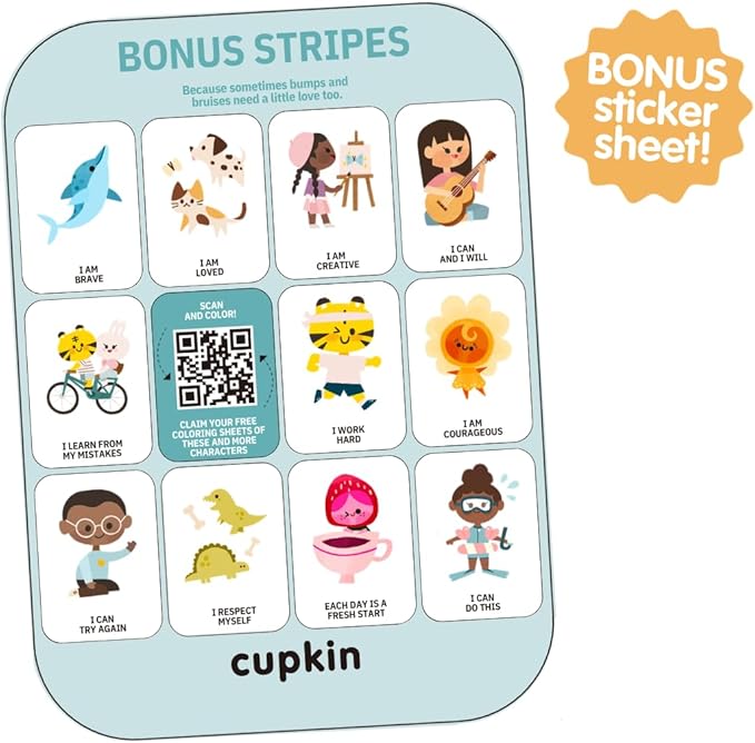 Cupkin Adhesive Bandages for Toddlers and Big Kids, Heal in Style with Fun, Colorful Designs Perfect for Boys and Girls, Comes in Reusable Cute First Aid Kit Metal Tin, Wild Animals, 152 Count