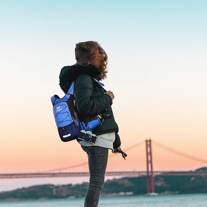 Hydration Pack, Insulated Hydration Backpack with 2L BPA Free Water Bladder and Storage, Hiking Backpack for Men, Women, Kids for Running, Cycling, Camping - Keep Liquid Cool up to 5 Hours