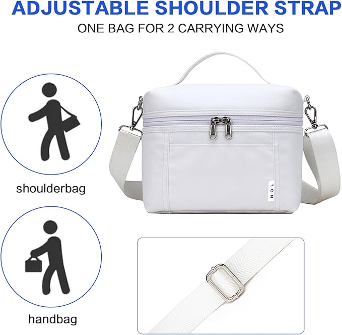 NOL Natural Organic Lifestyle Insulated Lunch Bags for Women Cooler Bag Lightweight Nylon Waterproof Lunch Box For Work