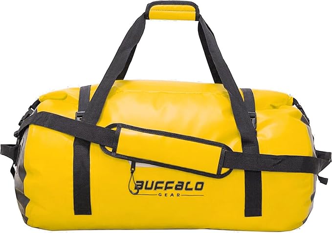 Buffalo Gear Waterproof Duffle Bag 40L 60L 80L Roll-top Dry Bag Heavy Duty Waterproof Duffel Travel Bag for Kayaking Rafting Boating Fishing Camping
