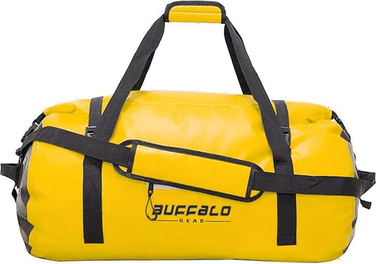 Buffalo Gear Waterproof Duffle Bag 40L 60L 80L Roll-top Dry Bag Heavy Duty Waterproof Duffel Travel Bag for Kayaking Rafting Boating Fishing Camping