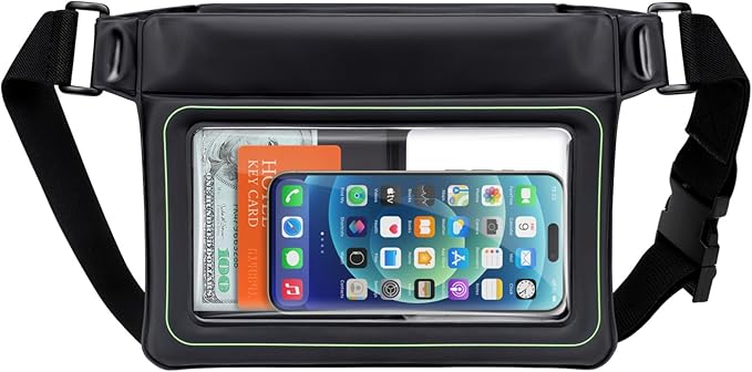 F-color Waterproof Fanny Pack Floating - Waist Pouch with 35oz Buoyancy - Cruise Essentials Must Haves Waterproof Bag Keeps Phone Valuables Safe for Swimming Beach Kayaking Boating