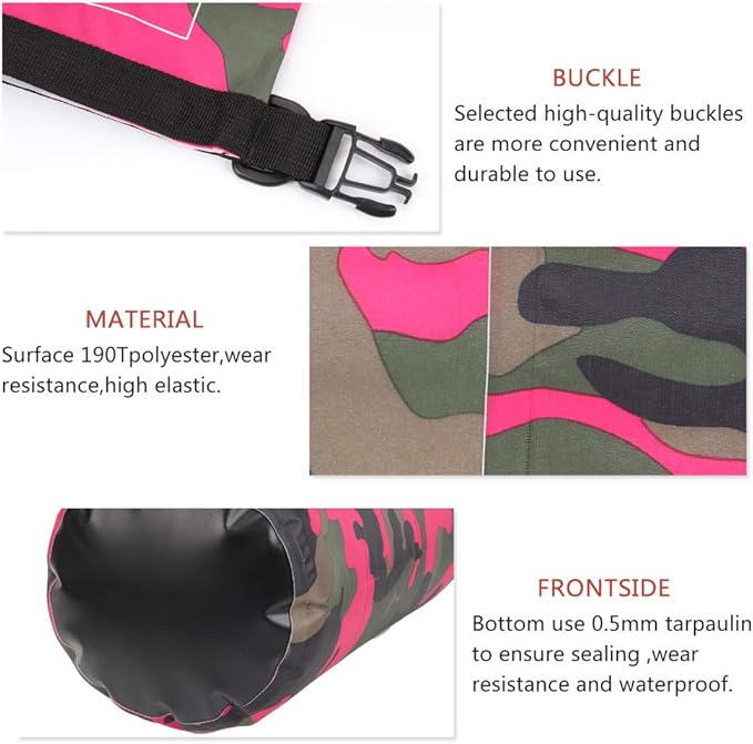 Waterproof Dry Bag 2L/5L/10L/15L/20L/30L, Roll Top Sack Keeps Gear Dry for Kayaking, Rafting, Boating, Swimming, Camping, Hiking, Beach, Fishing with Free Waterproof Phone Case