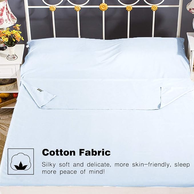 Sleeping Bag Liner Ultralight Travel Sheet Dirt-Proof Travel Camping Sheet Sleeping Sheet Hotel Sheet for Outdoor Travel Hiking Hotels Picnics