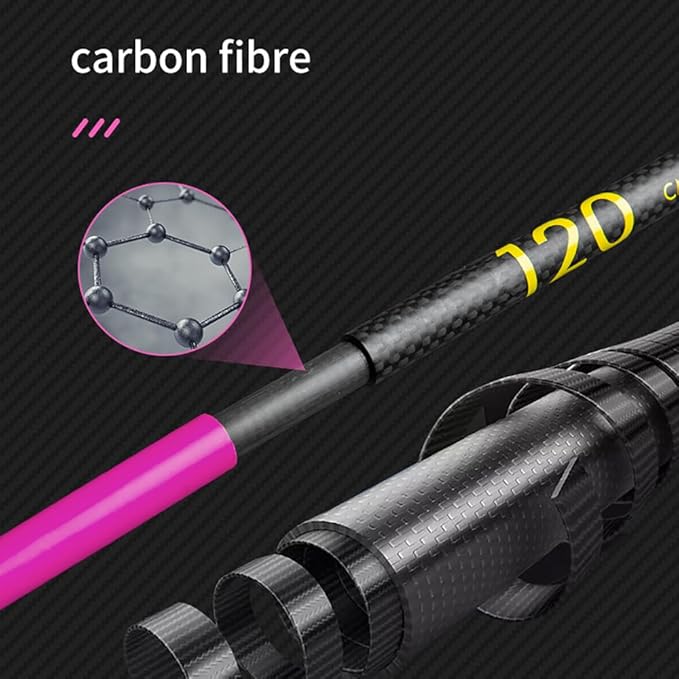 AONIJIE Trekking Poles -2 Ultralight Collapsible Carbon Fiber Hiking Poles with Anti-Shock and Quick Lock System, Folding Walking Sticks for Hiking, Camping