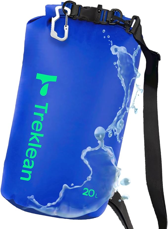 Lightweight Dry Bags Waterproof for Kayaking,5L/10L/20L/35L Roll Top Dry Sack Waterproof Bags for Travel Boating Camping Beach(Blue, 20L)