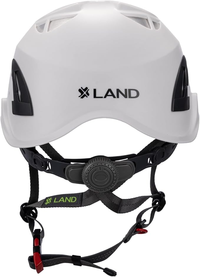 Land Helmets ClimbPro Safety Helmet for Rock Climbing – Lightweight & Durable Hard Shell with Adjustable Chin Strap and Accessory Slots – Ideal for Indoor & Outdoor Adventure