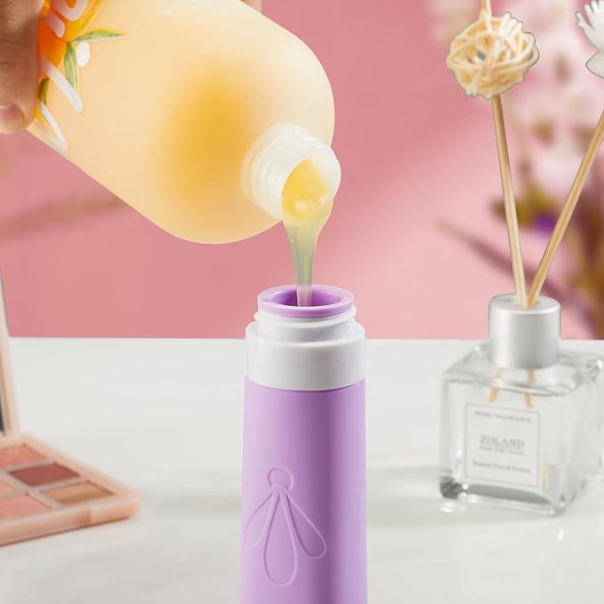 INSFIT Travel Bottles for Toiletries, TSA Approved 3oz Travel Size Containers, BPA Free Leak Proof Squeezable Silicone Tubes for Shampoo Conditioner Lotion Soap with Labels