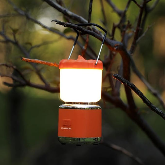 KLARUS CL8 Small Camping Lantern & Light, Pumpkin Pocket Rechargeable Camping Flash Light Tent Light, Hanging Hook, USB-C Port, IPX5 Waterproof