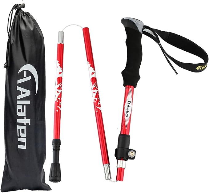 Aluminum Collapsible Ultralight Travel Trekking Hiking Pole for Men and Women