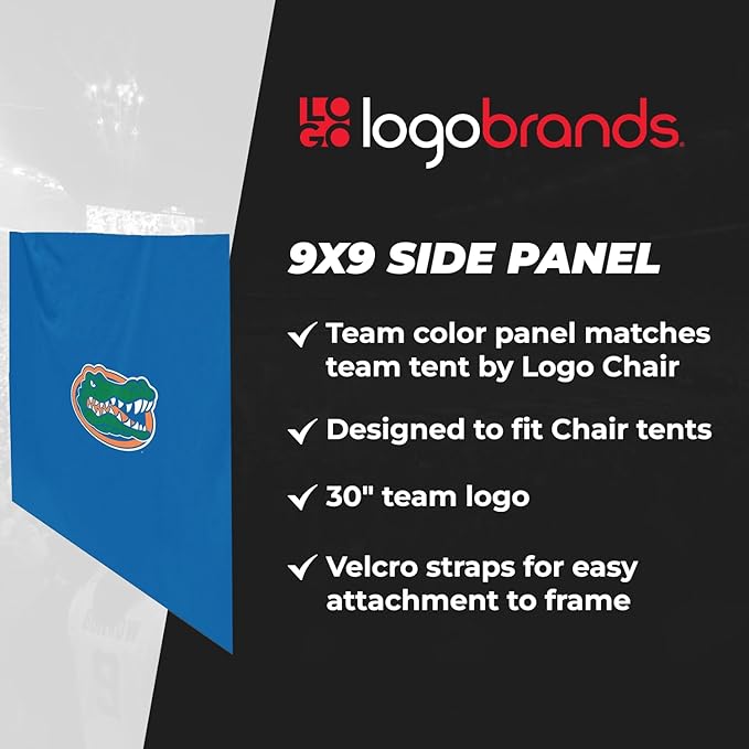 Logo Brands Officially Licensed NCAA Unisex 9 x 9 Side Panel, One Size, Team Color
