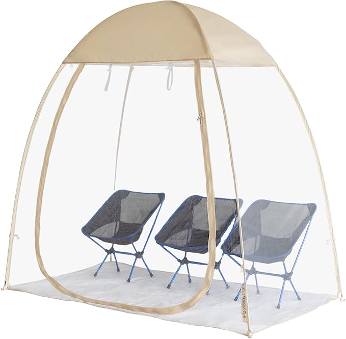 EighteenTek Clear Sports Tent 540° View Transparent PVC House Room Greenhouse Camping Tent Canopy Gazebos Weatherproof Pop-Up Tent for Outdoor Activities Garden Backyard Patios Cold Protection