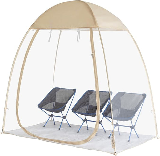 EighteenTek Clear Sports Tent 540° View Transparent PVC House Room Greenhouse Camping Tent Canopy Gazebos Weatherproof Pop-Up Tent for Outdoor Activities Garden Backyard Patios Cold Protection