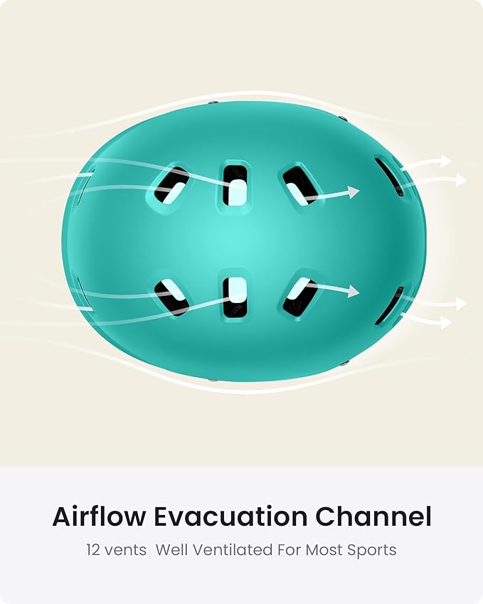 OutdoorMaster Skateboard Cycling Helmet-Beetles Snug,Bike Helmet for Adults, Youth & Kids-Two Removable Liners Ventilation Multi-Sport Commuter Scooter Roller Skate Inline Skating Longboard