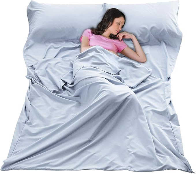 Sleeping Bag Liner Ultralight Travel Sheet Dirt-Proof Travel Camping Sheet Sleeping Sheet Hotel Sheet for Outdoor Travel Hiking Hotels Picnics