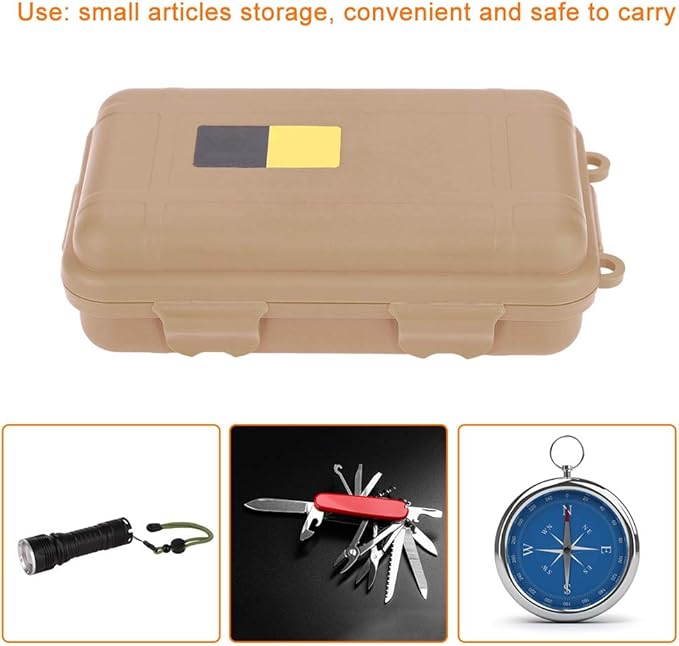 Alomejor Dry Box Survival Storage Box Dustproof Pressure Proof Outdoor Survival Equipment Sealed Container Box for Outdoor Survival