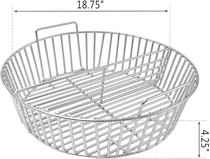 only fire #8554 Stainless Steel Charcoal Ash Basket Fits X-Large Big Green Egg Ceramic Grills
