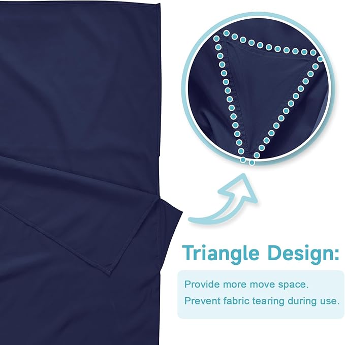 Sleeping Bag Liner, Self Tan Sleep Sack, Adult Sleep Sack, Two-Way-Zipper Expose Feet Separately, Portable Single Camping Travel Sheets for Hotel,Hostels,Business Trips