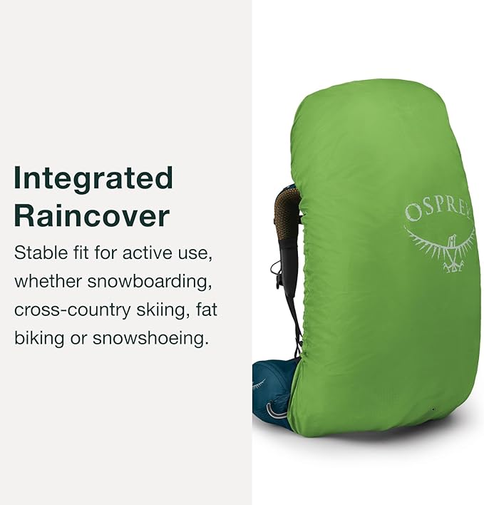 Osprey Atmos AG 65L Men's Backpacking Backpack, Mythical Green, L/XL