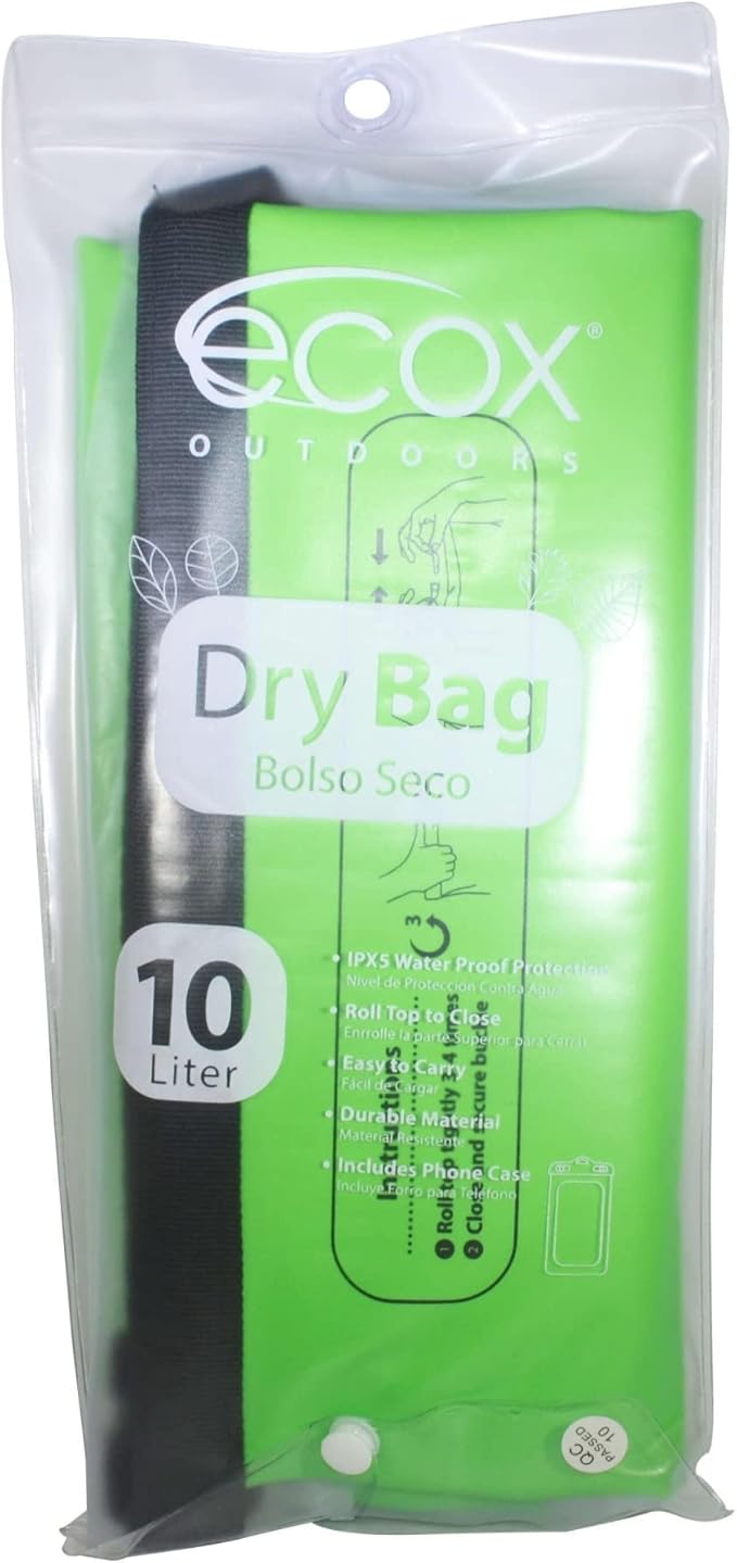 Outdoors Waterproof Dry Bag for Outdoors Activities High Grade 500D PVC Construction Includes Waterproof Phone Case and Side Strap for Easy Carry 10L and 20L Models