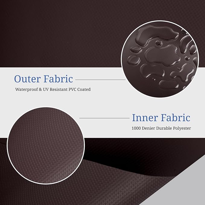 Covers & all Built-in Outdoor Grill Cover, Durable 12 Oz Waterproof Cover Max Material with Air Pocket & Elastic for Snug Fit (32" W x 26" D x 24" H inches, Coffee)