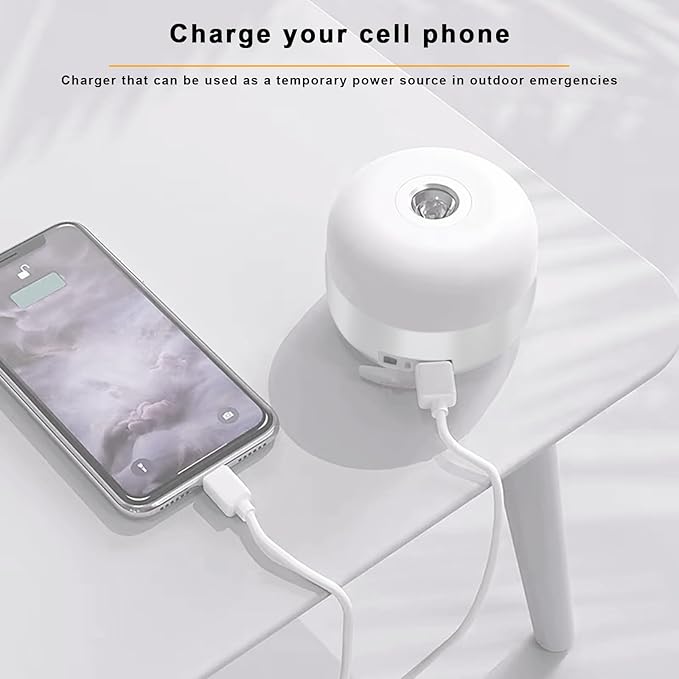 Outdoor Camping Light Portable Tent Light, 4000 mAh Charger Camping Light, Signal Light, Flashlight Light, Hurricane Emergency Light, Power Outage, Home, Hiking (White)