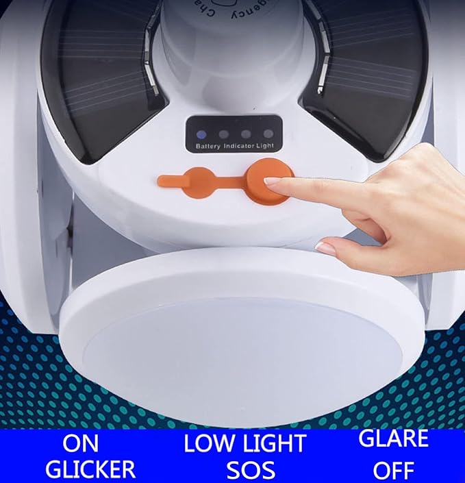 [1200 Lumens] Rechargeable Camping Lantern with Hook, IPX7 Waterproof LED Emergency Light - 1800mAh Battery, Solar/USB Charging, 5 Light Modes for Tent/Hiking/Hurricane