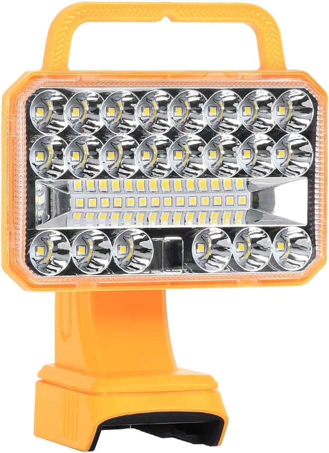 2000LM Light Compatible with Dewalt 20V Max Lithium-ion Battery, 18W Flashlight with USB Port, LED Work Light for Emergencies, Camping, Outdoor, Indoor(Battery not Included)