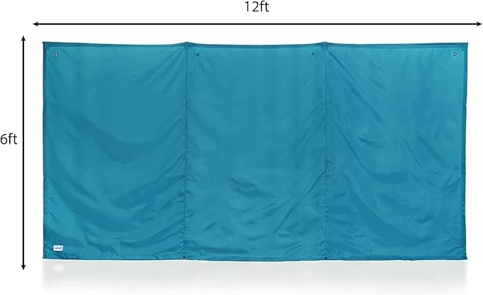 WallUp The Instant Outdoor Privacy Product, Versatile Privacy Tent, Works as a Privacy Screen, Wall Divider, Shelter, and Enclosure, Weather-Resistant, Durable, UV-Treated Cloth, 6' x 12', Aqua