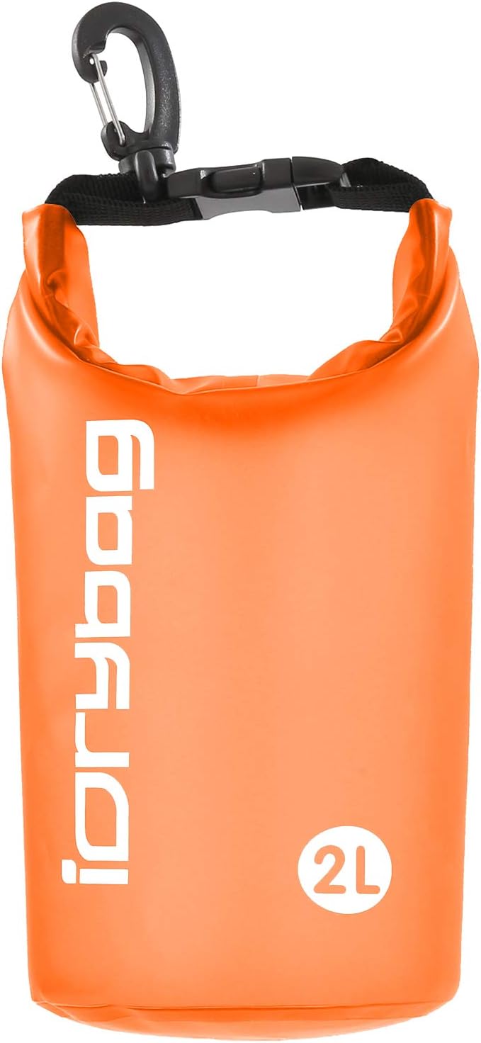 IDRYBAG Clear Dry Bag Waterproof 2L/5L/10L/15L/20L, Small Dry Sack Waterproof Bag for Kayaking