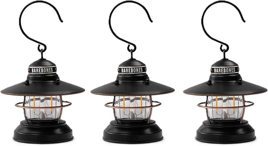 Barebones Edison Mini Vintage Adjustable LED Compact Outdoor Lantern - Essential Gear for Camping, Hiking, Fishing, Tents and Outdoor Adventures