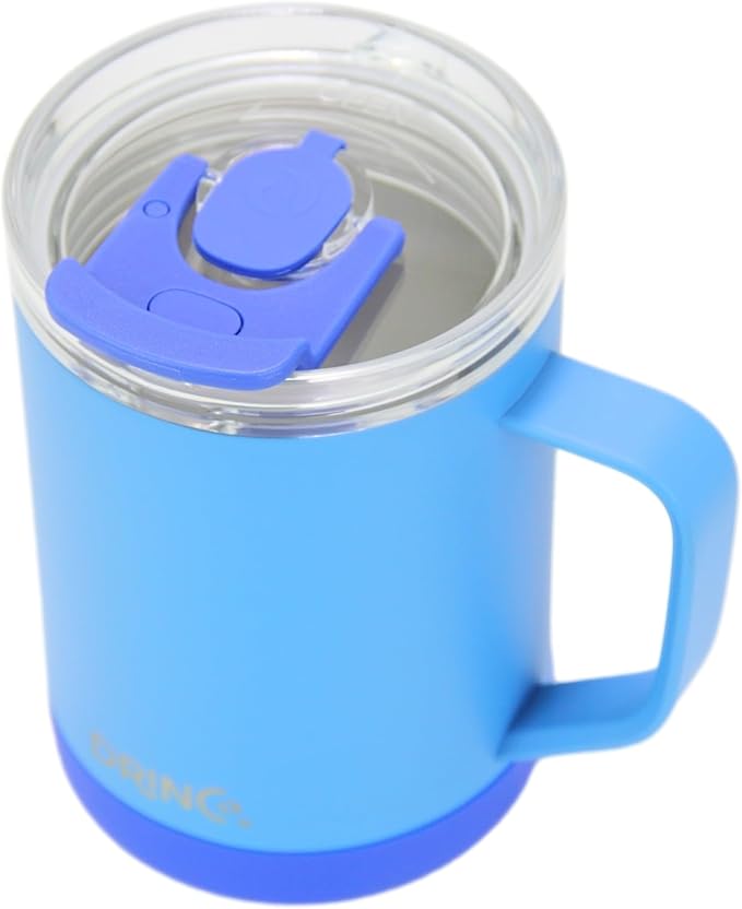 Drinco 16 oz Coffee Mug, Vacuum Insulated Camping Mug with Lid, Double Wall Stainless Steel Travel Mug Insulated Tumblers Coffee Mugs Coffee Cups Tea Cup (16oz Royal Blue)