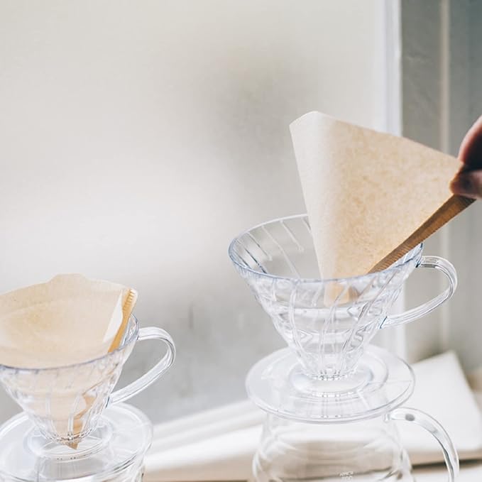 HARIO VDR-01-T Transparent Dripper 01 Clear Coffee Hand Drip for 1 to 2 Cups, Made in Japan