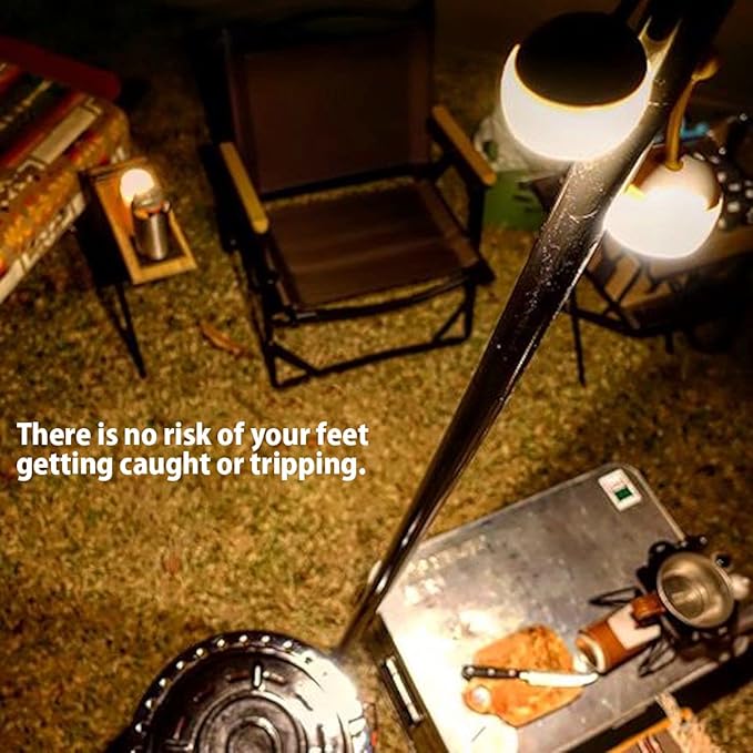 camping moon CAMPINGMOON Heavy Duty Stainless Steel Lantern Pile Driver Height Adjustable with Tripod Stand and Storage Bag D-240, D-243