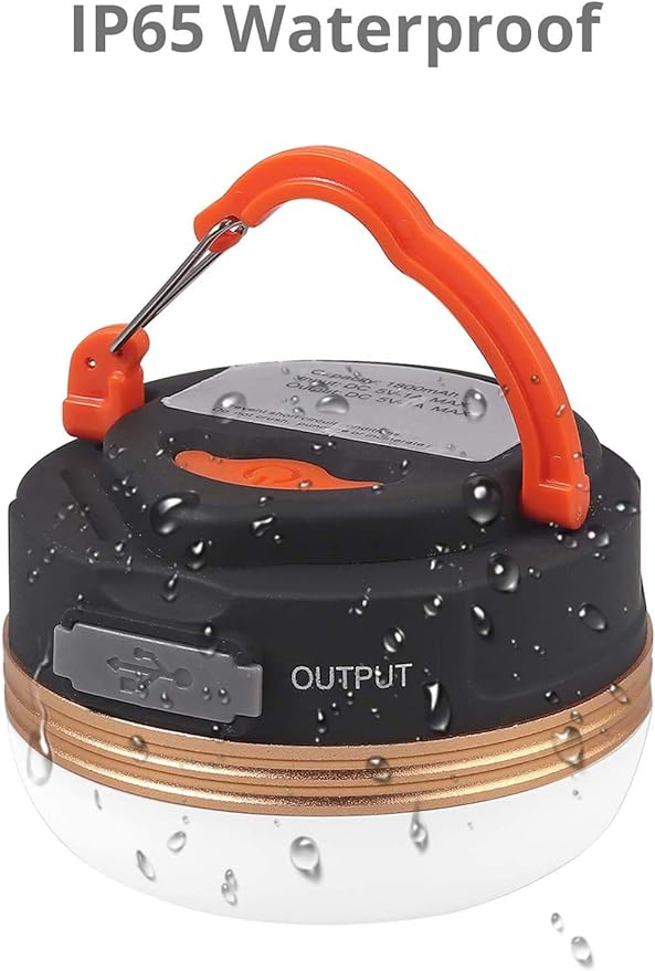 LED Camping Lantern, Rechargeable & Portable Tent Light, 300LM,3 Light Modes,1800mAh Power Bank,with Magnet Base,Electric Lantern Flashlight for Camping/Hiking/Fishing/Hurricane/Emergency