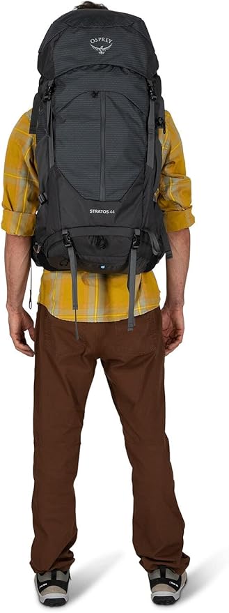Osprey Stratos 44L Men's Hiking Backpack, Tunnel Vision Grey