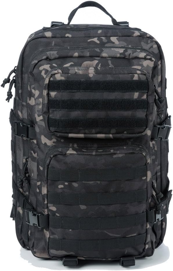 REEBOW GEAR Military Tactical Backpack Large Army 3 Day Assault Pack Molle Bag Backpacks (Black Camo)