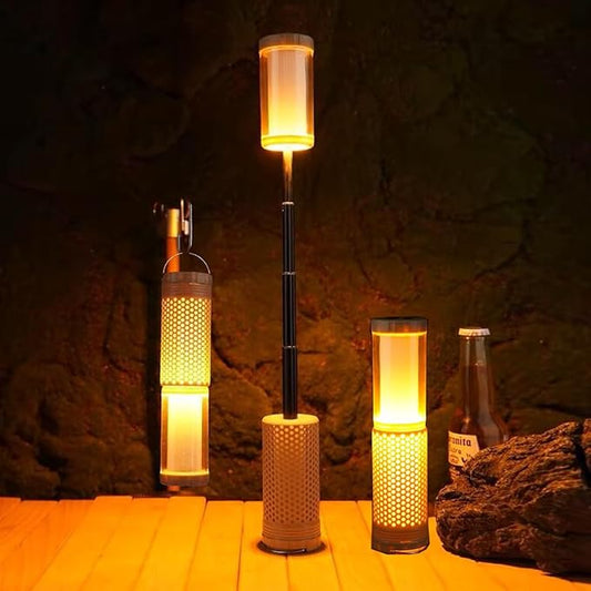 Camping Light Rechargeable Telescopic,Magnetic Camping Lantern, Waterproof Dimmable Camping Essential Flashlights, Camping Lamp for Emergency, Fishing, Hiking