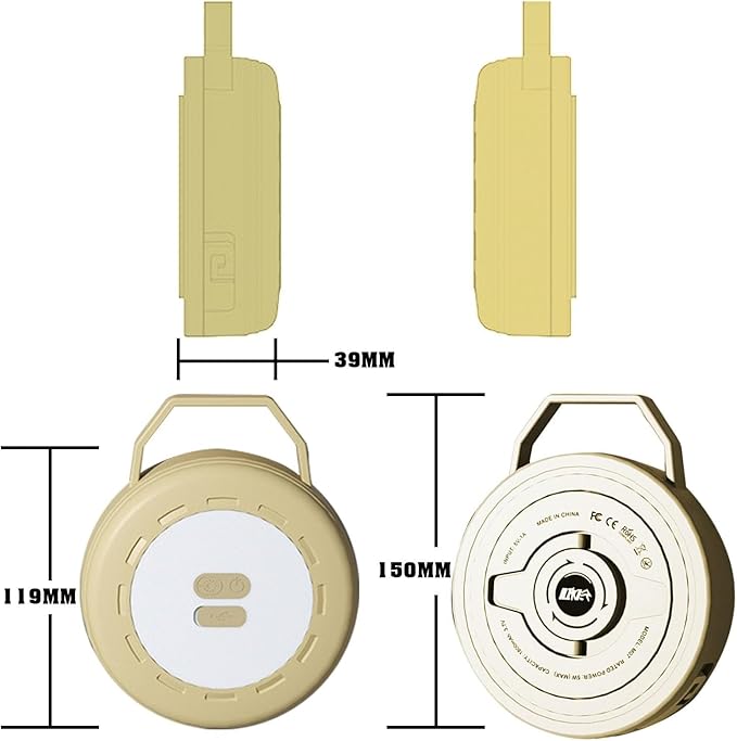 Retractable Camping String Lights Reel, Portable Stowable Rechargeable Strip Light, Waterproof Tent Lantern for Outdoor Hiking Awning Garden Party Festival Decor (Yellow)