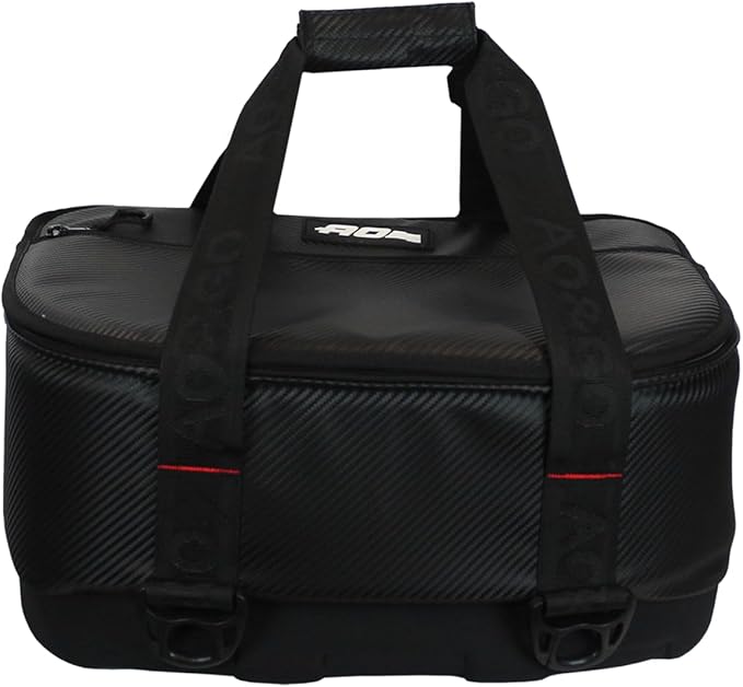 AO Coolers Stow N' Go Soft Cooler, Low-Profile, Leakproof with High-Density Insulation, Holds Ice for 24 Hours, HD Foam Bottom, Carbon Black, 18 Pack