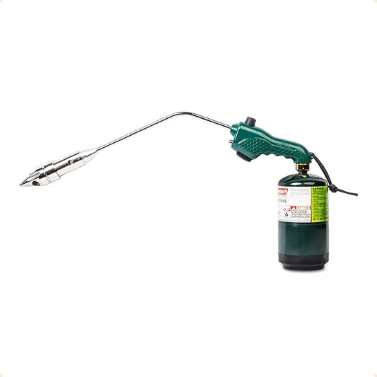 Fire Starter Torch | Perfect Propane Torch Head, Grill Gun, Charcoal Torch | Compatible with Bernzomatic Propane & MAP/PRO Fuels | Stainless Steel Tri-Flame Tip | Fuel NOT Included | Green